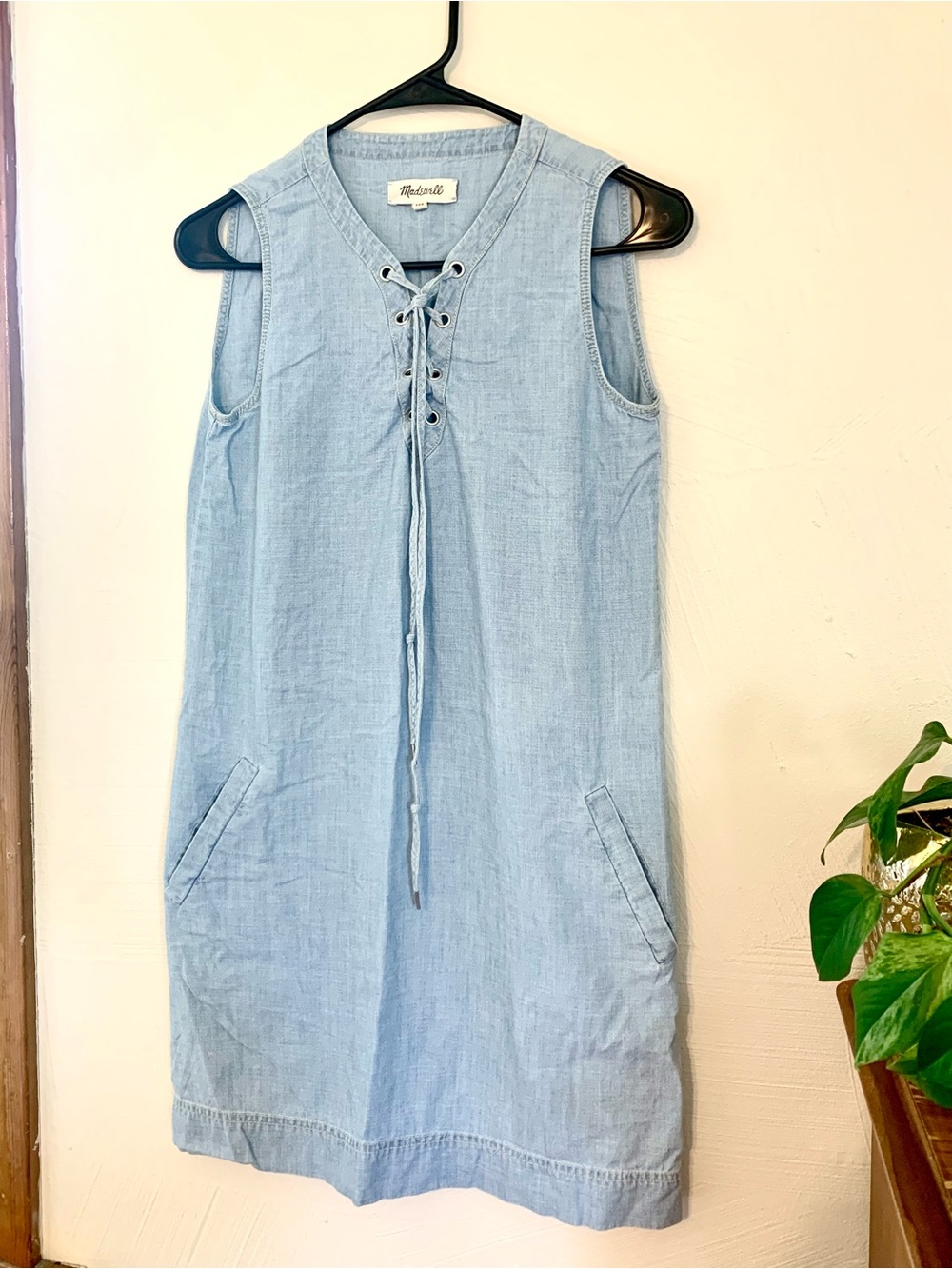 Madewell Denim Chambray Dress. XXS